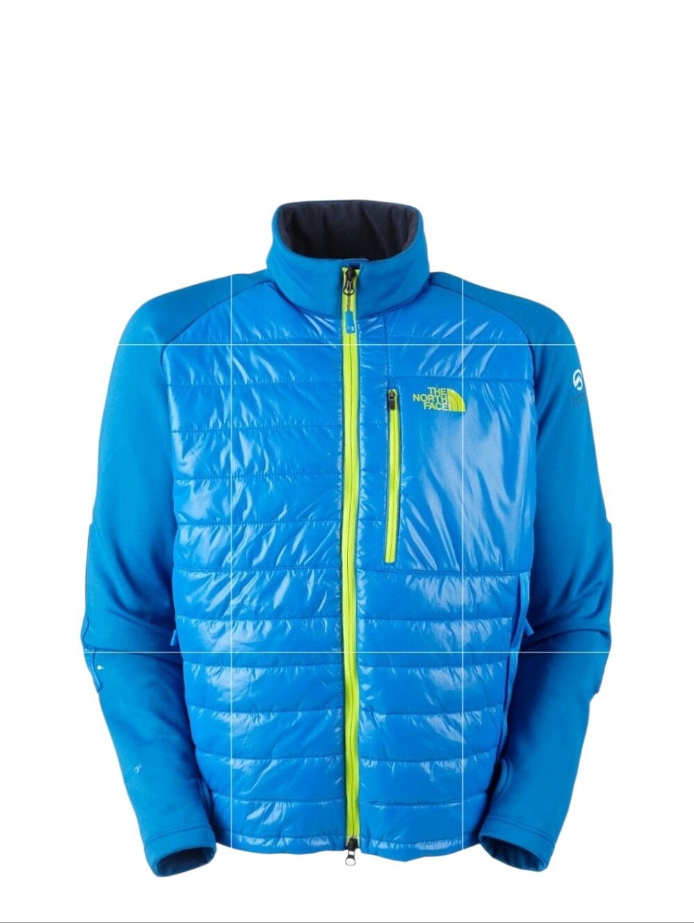 The North Face Summit Series Royal Blue‎ Down Puffer Jacket w/ Yellow Accent